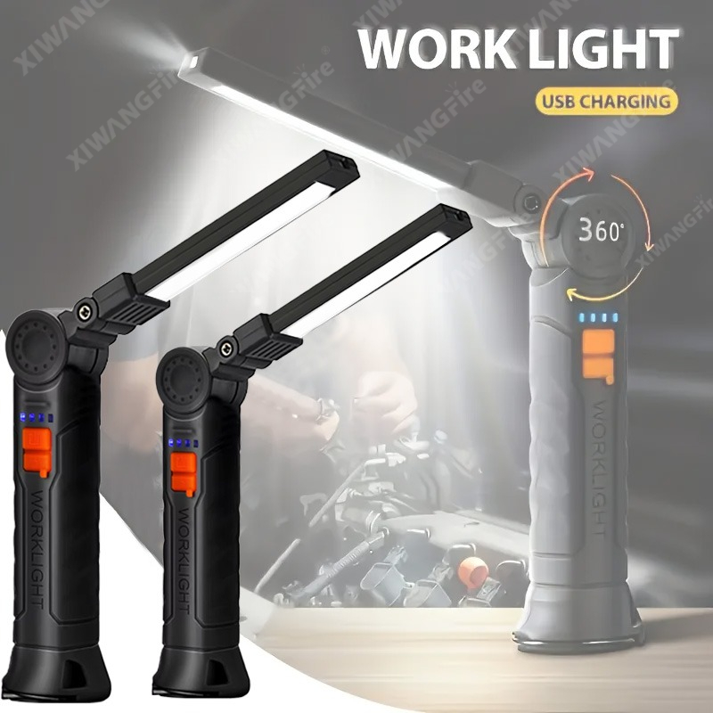 Outdoor Camping Lighting - Rechargeable LED Flashlight Work Light with