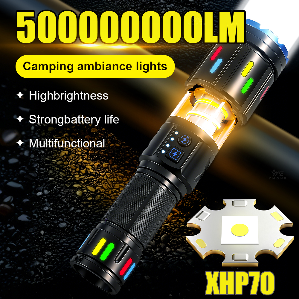 Outdoor Camping Glamping - XHP70 High Power Camping Flashlights Portable