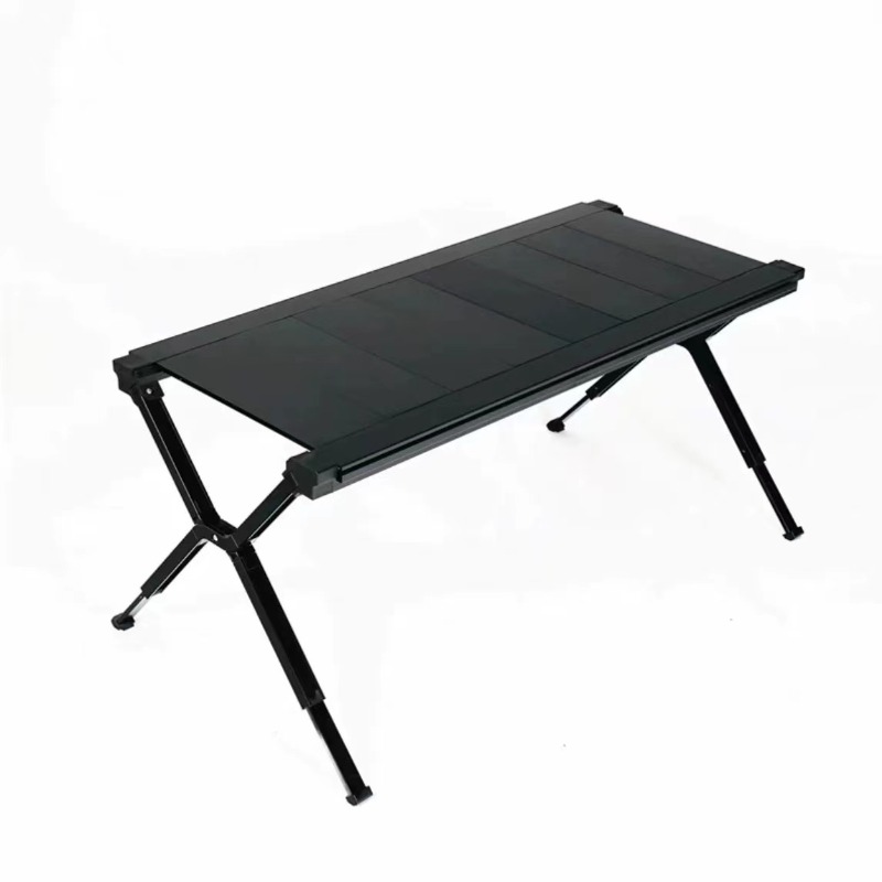 Outdoor Camping Kitchen Setup - Modern Portable Aluminum Folding Roll Up