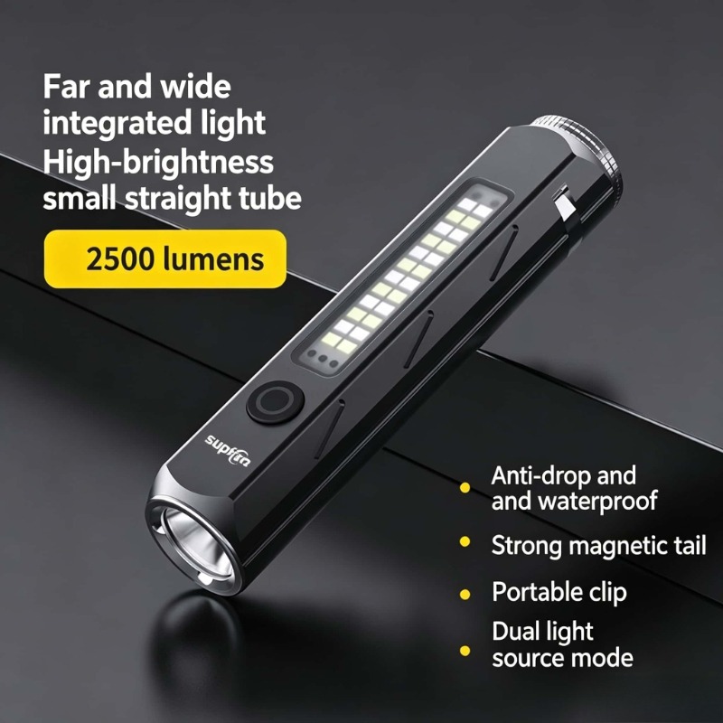 Outdoor Camping Lighting - LED Strong Light Flashlight Type-C Charging