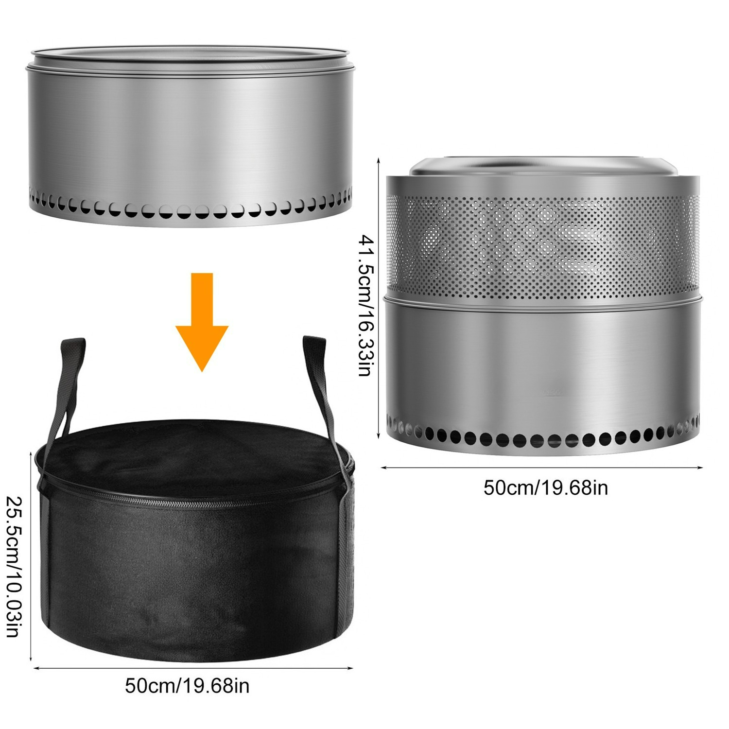 50 CM Smokeless Camping Fire P - Outdoor Camping Fire recensione e prezzo