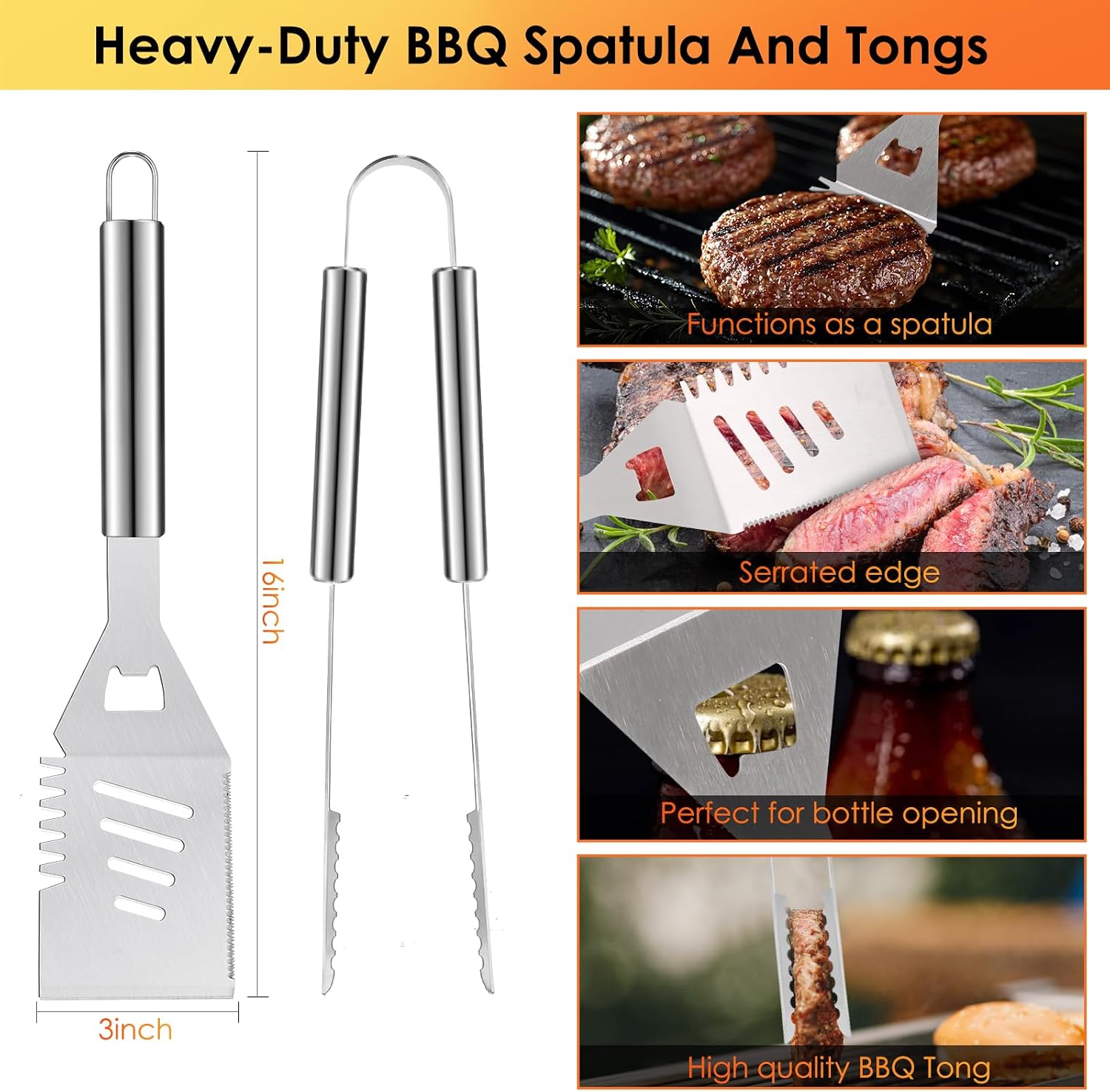 34Pcs BBQ Grilling Tools Set,  - Outdoor Camping Set recensione e prezzo