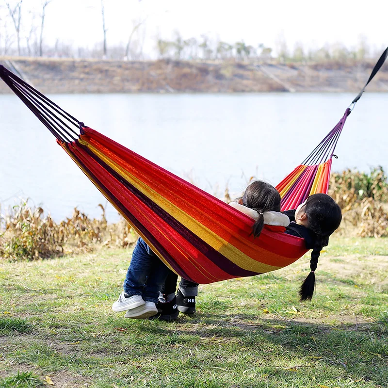 Canvas No Wooden Stick Hammock - Outdoor Camping Hammock recensione e prezzo
