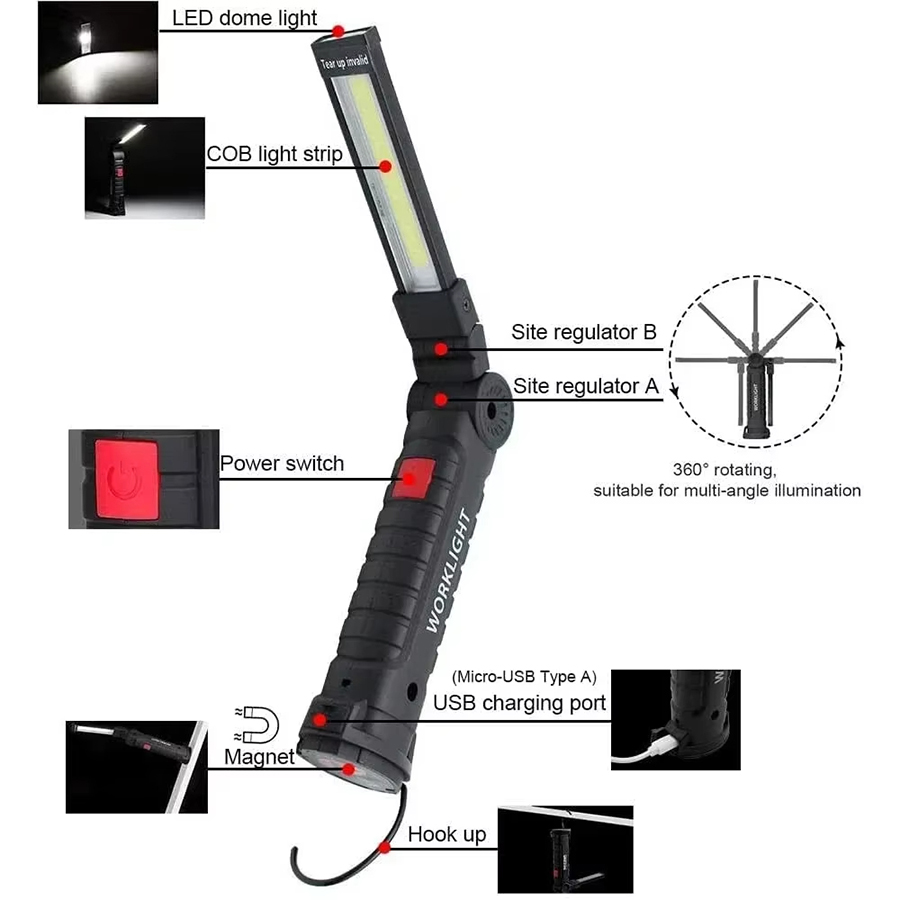 Portable LED Flashlight with M - Outdoor Camping Lighting recensione e prezzo