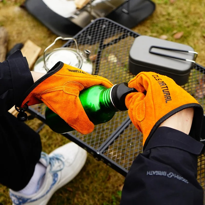Heat Resistant BBQ Gloves Cowh - Outdoor Camping Fire recensione e prezzo
