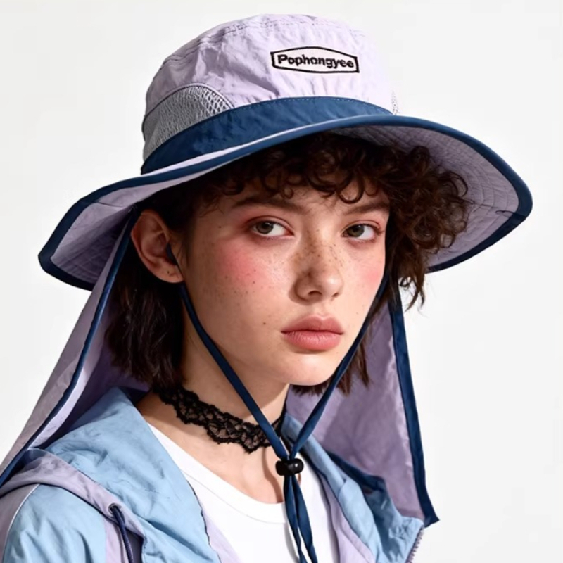 Fashion Contrast Stitching Mes - Camping Outdoor Quick Drying Sun Neck Protection Cap Hat recensione e prezzo