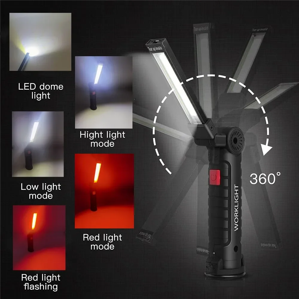 Portable COB LED Flashlight US - Outdoor Camping Lighting recensione e prezzo