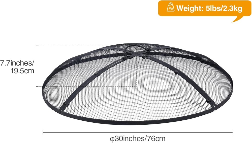 30 Inch Fire Pit Screen with H - Outdoor Camping Fire recensione e prezzo