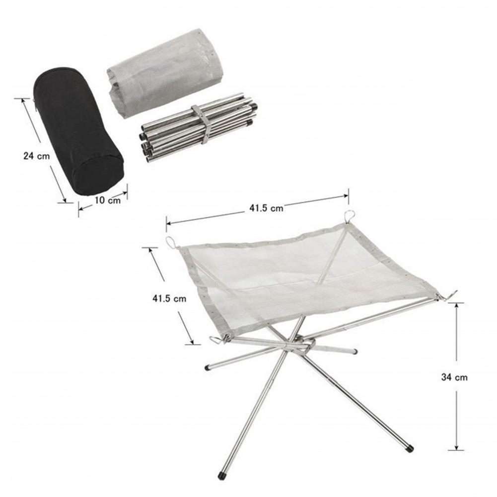 Folding Portable Steel Mesh Ca - Outdoor Camping Fire recensione e prezzo