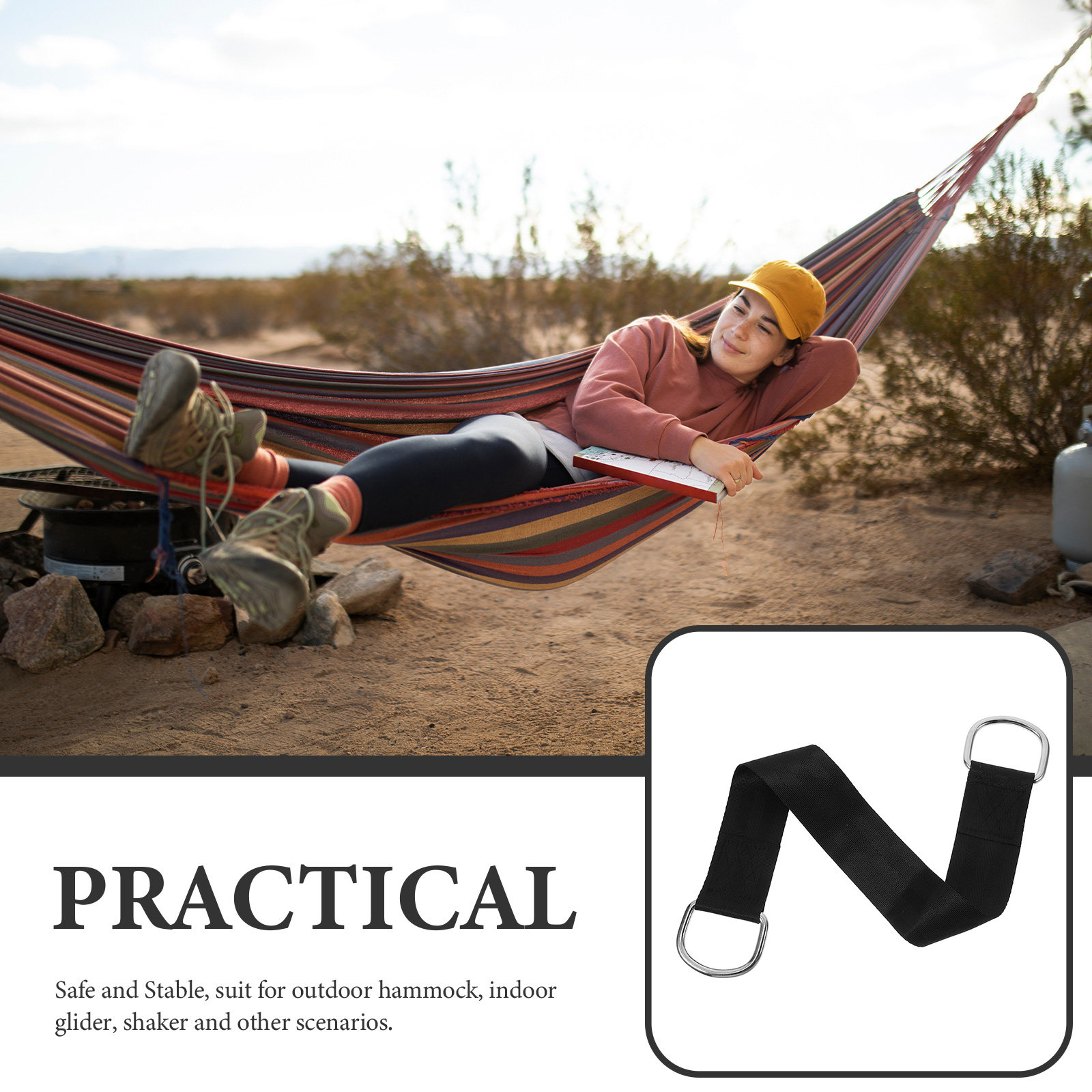 2Pcs Tree Swing Connecting Str - Outdoor Camping Hammock recensione e prezzo