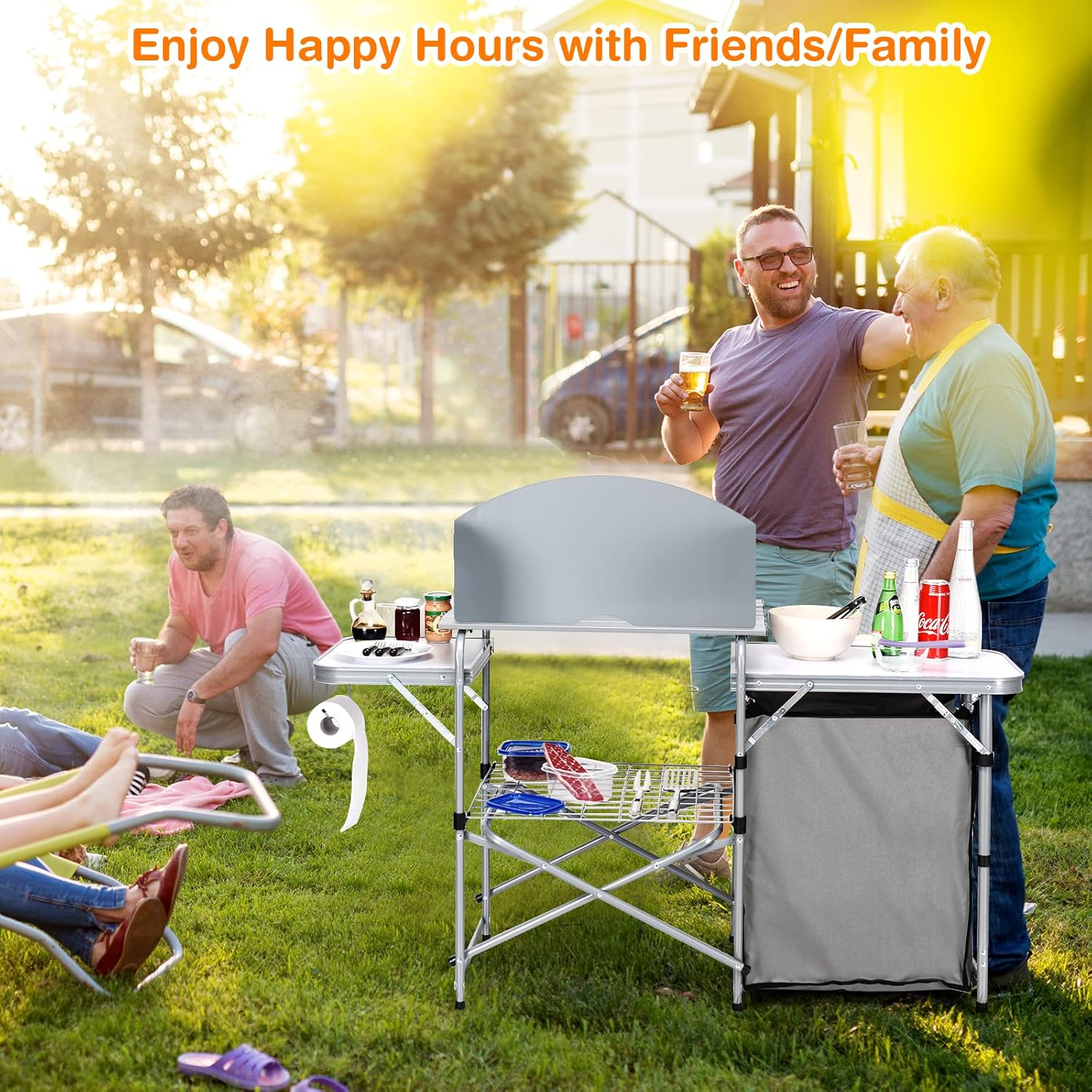 Folding Camping Kitchen Table  - Outdoor Camping Kitchen Setup recensione e prezzo