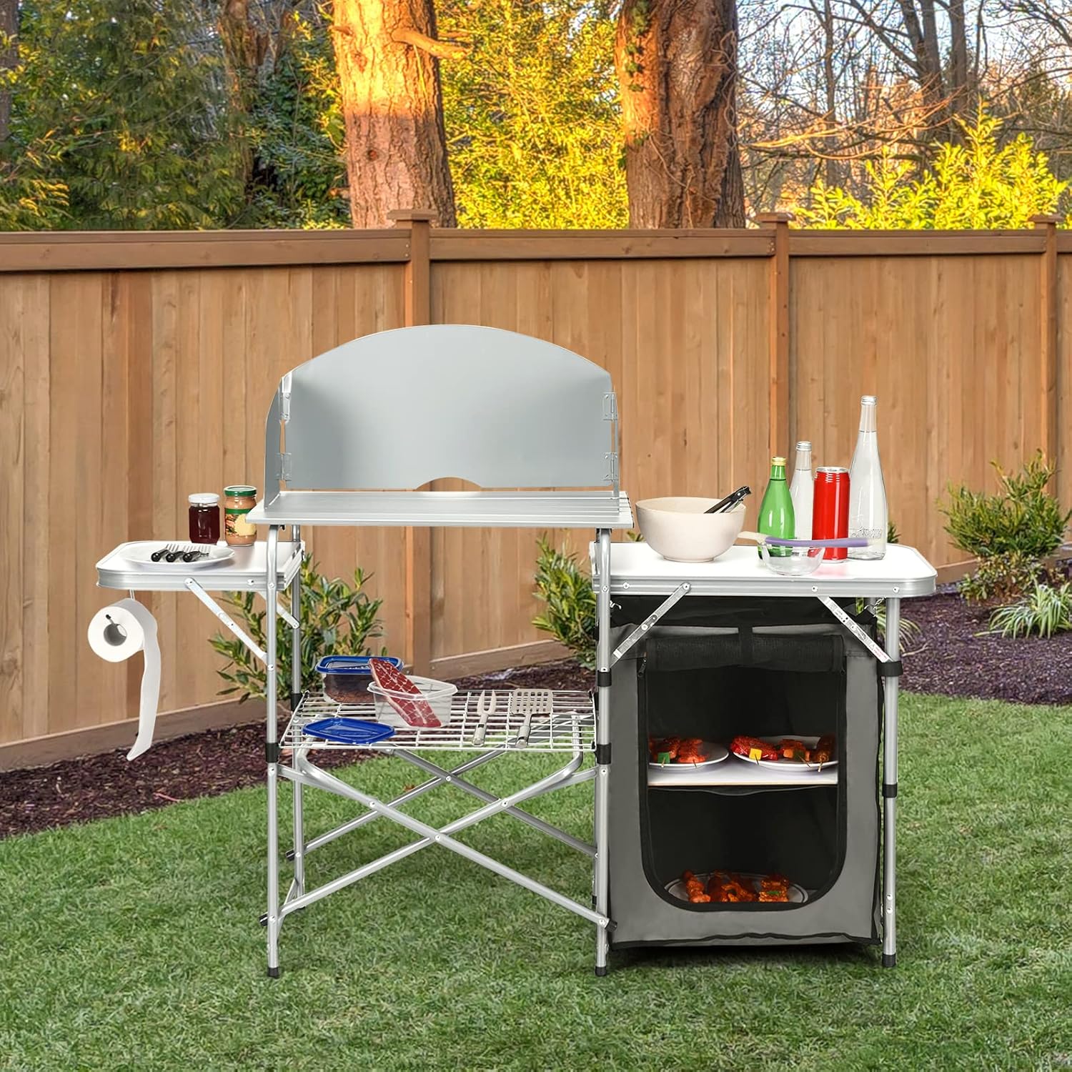 Folding Camping Kitchen Table  - Outdoor Camping Kitchen Setup recensione e prezzo