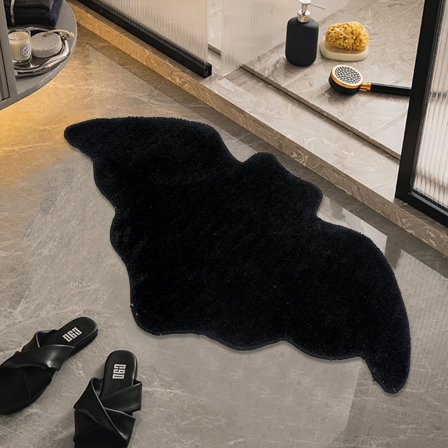 Black Halloween Bat Rug Non Sl - Outdoor Camping Kitchen Setup recensione e prezzo