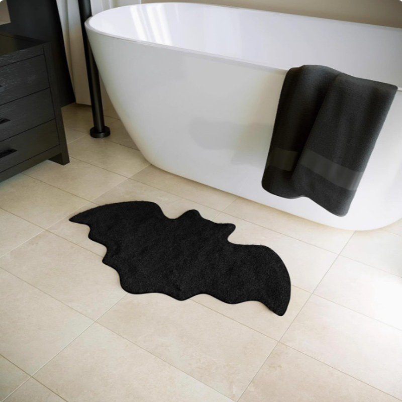 Black Halloween Bat Rug Non Sl - Outdoor Camping Kitchen Setup recensione e prezzo