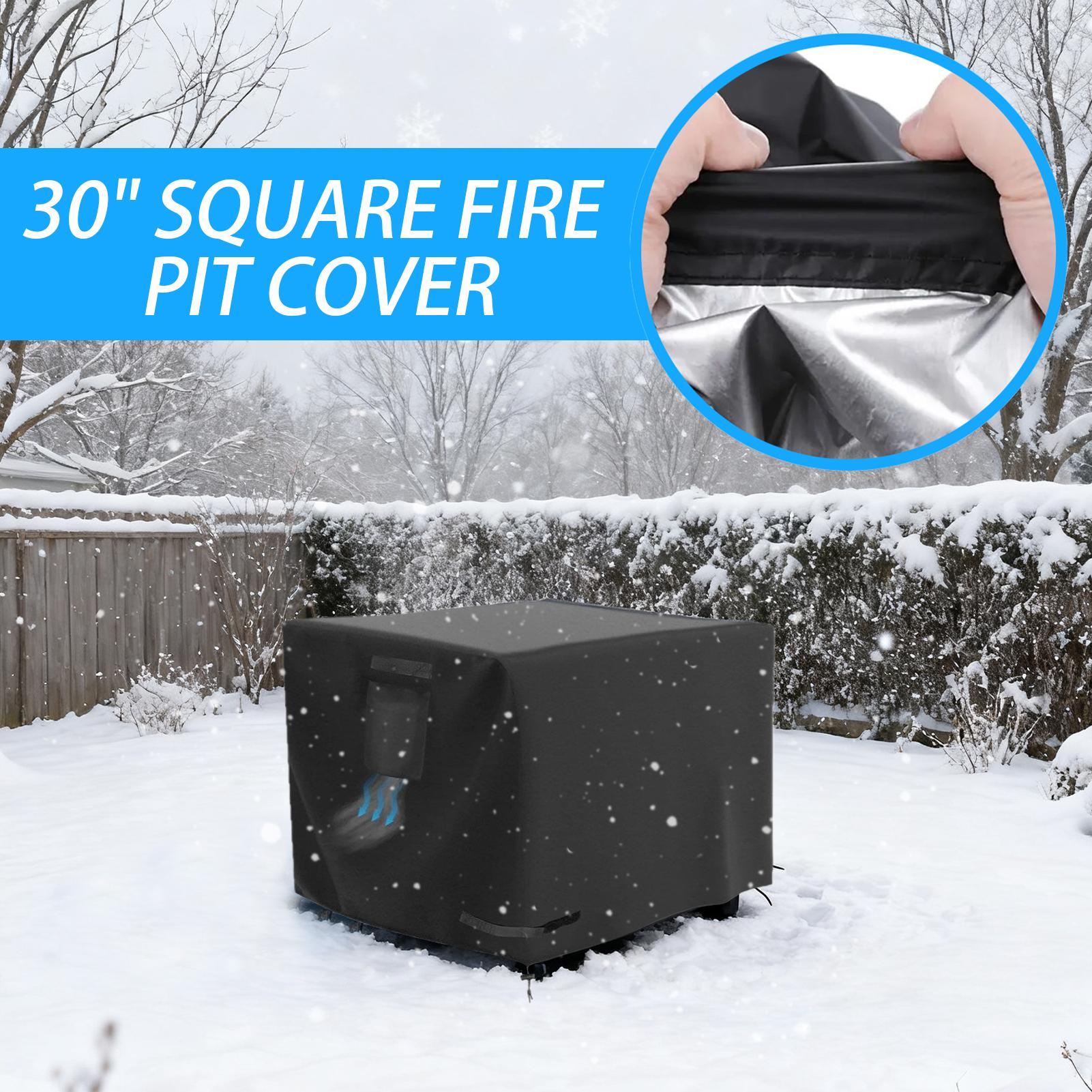 Fire Pit Cover Square 30 Inch  - Outdoor Camping Fire recensione e prezzo