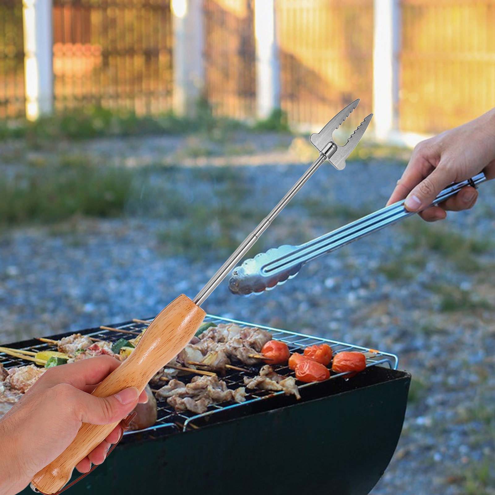 Stainless Steel Extendable Bbq - Outdoor Camping Fire recensione e prezzo