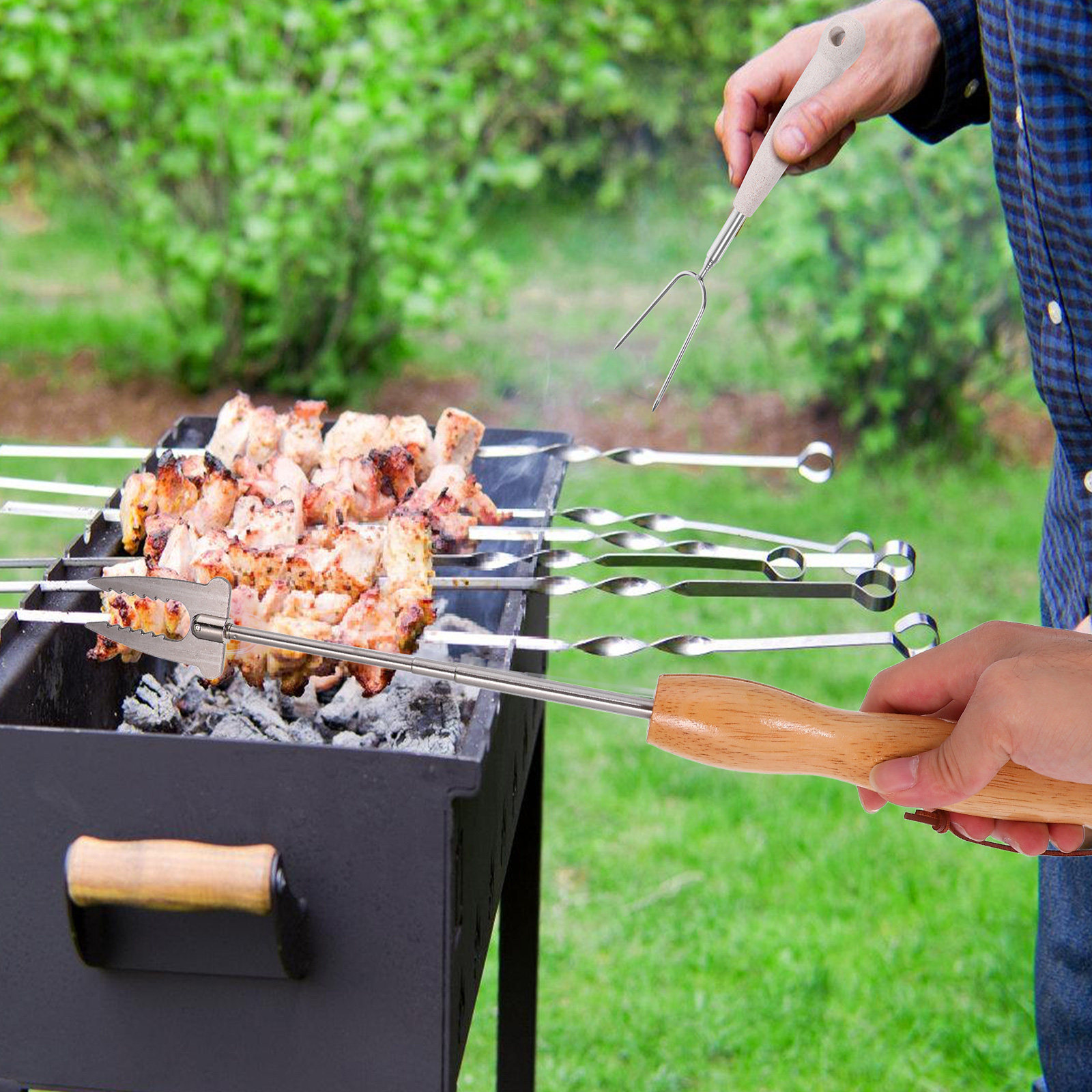 Stainless Steel Extendable Bbq - Outdoor Camping Fire recensione e prezzo
