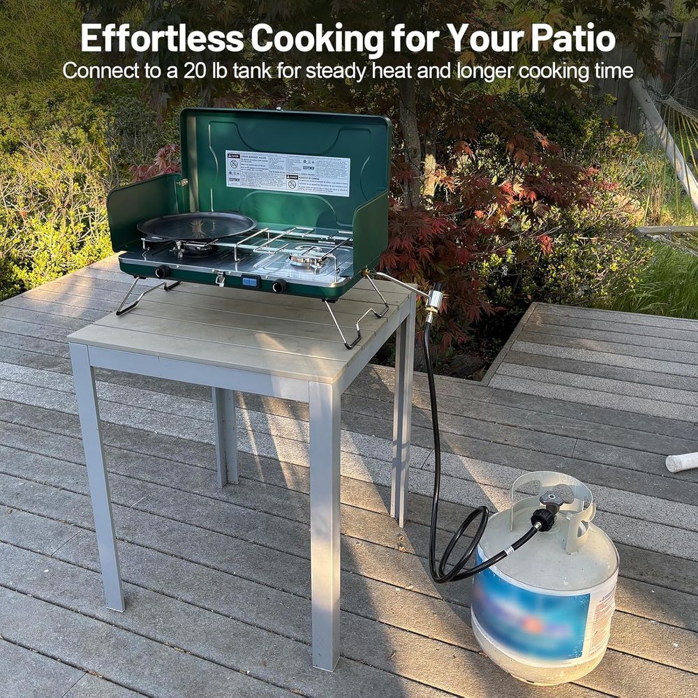 Portable 20,000 BTU Dual Burne - Outdoor Camping Burner recensione e prezzo