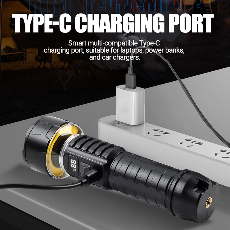 COB LED Flashlight Rechargeabl - Outdoor Camping Lighting recensione e prezzo