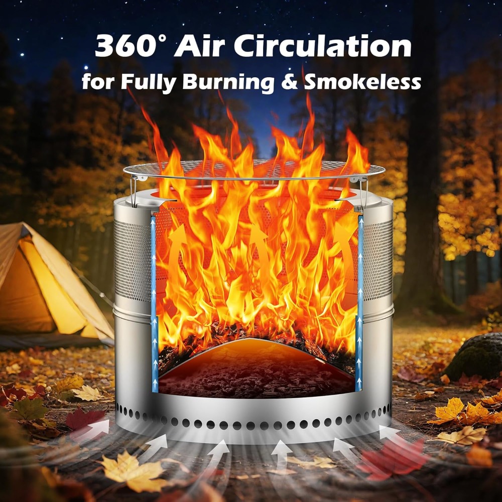 Smokeless Fire Pit Outdoor, 20 - Outdoor Camping Fire recensione e prezzo
