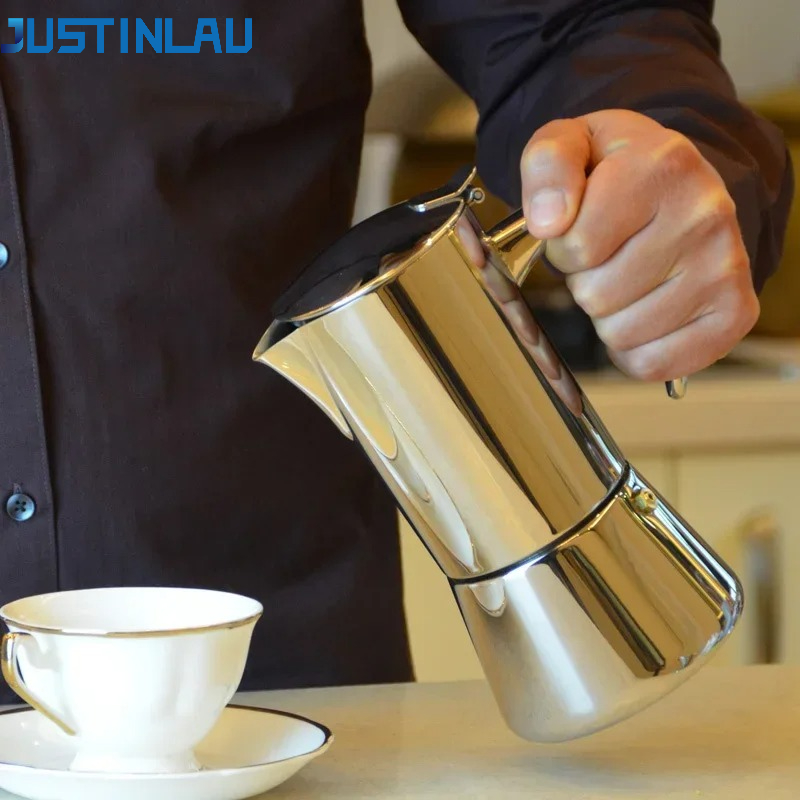 JUSTINLAU Moka Pots 200ml/300m - Outdoor Camping Essentials recensione e prezzo