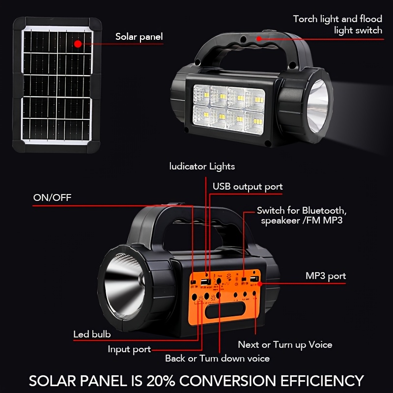 Solar Rechargeable Camping Lig - Outdoor Camping Lighting recensione e prezzo