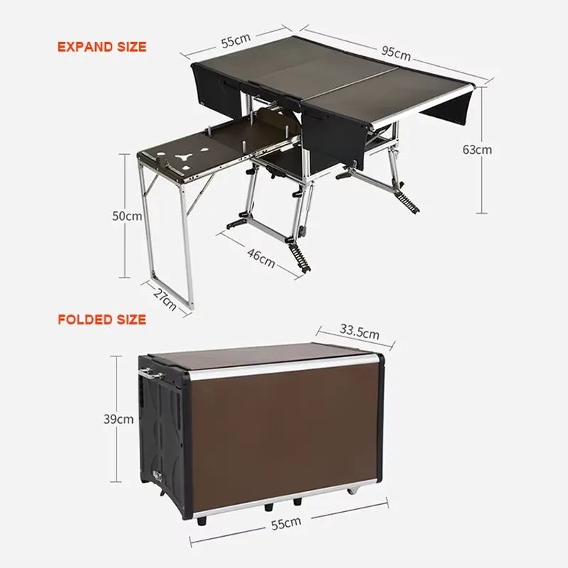 Convenient Camping Kitchen Box - Outdoor Camping Kitchen Setup recensione e prezzo