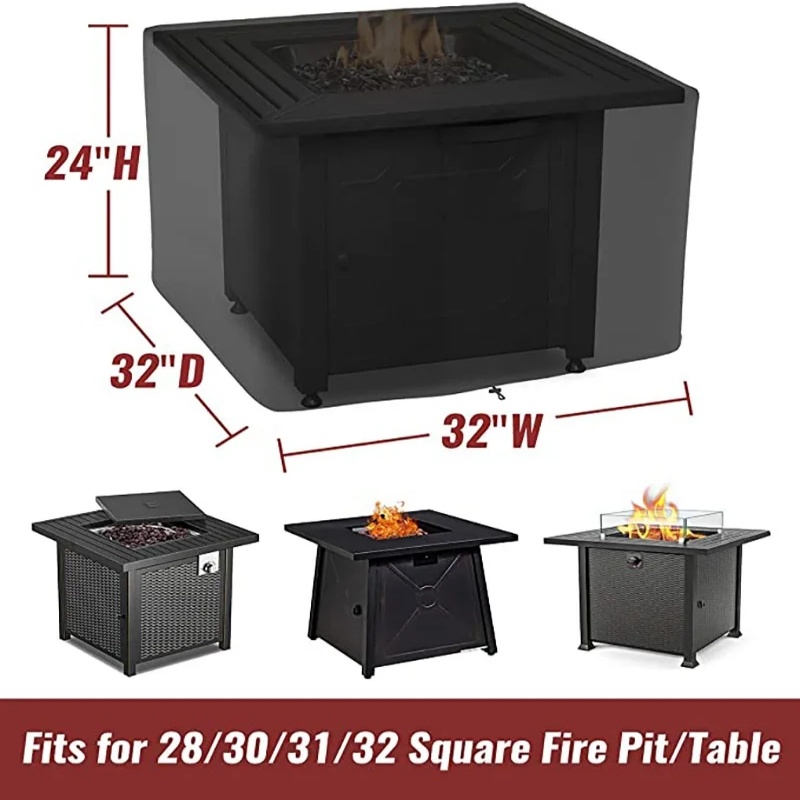 Waterproof Square Fire Pit Cov - Outdoor Camping Fire recensione e prezzo