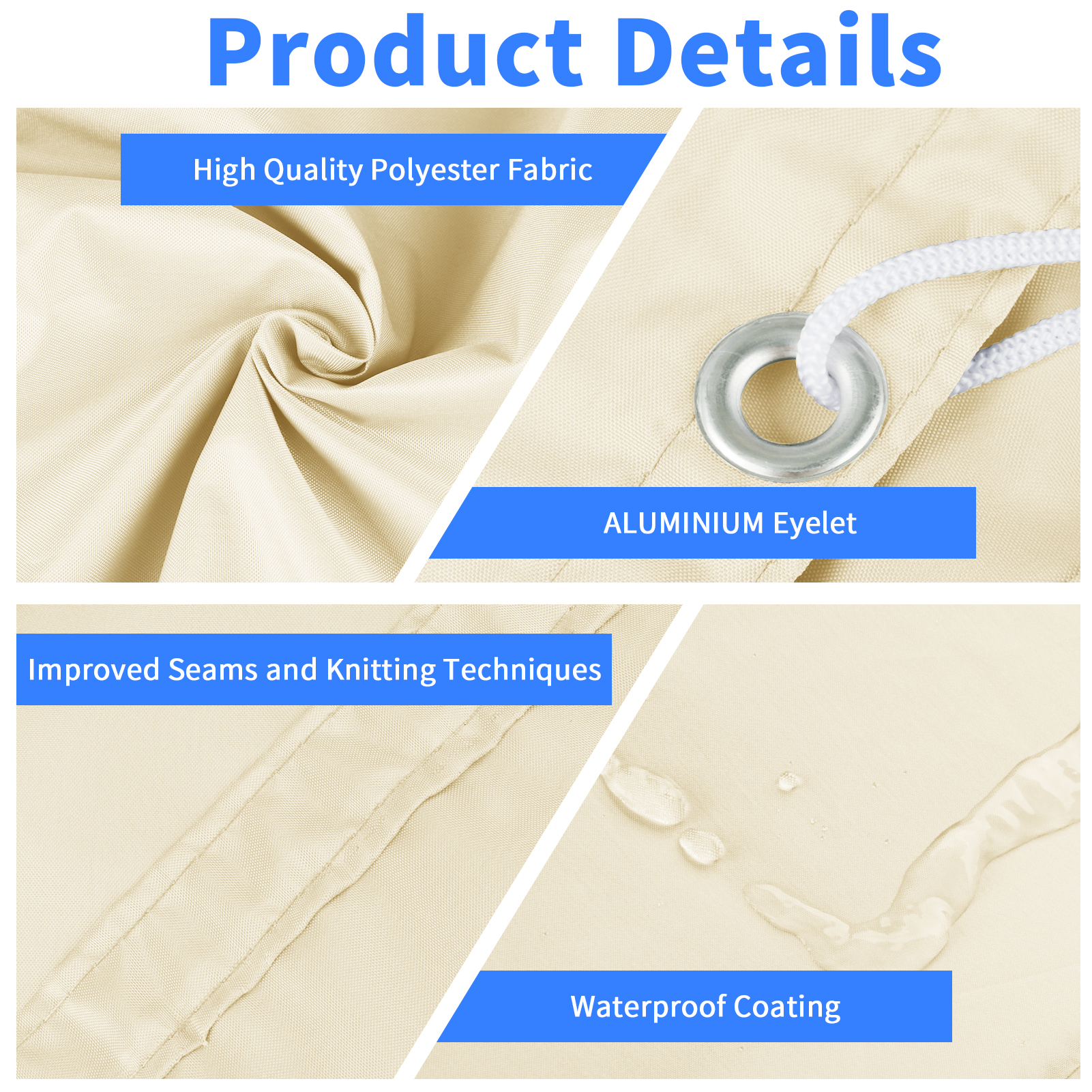 Waterproof Shade Sail with Gro - Outdoor Camping Set recensione e prezzo