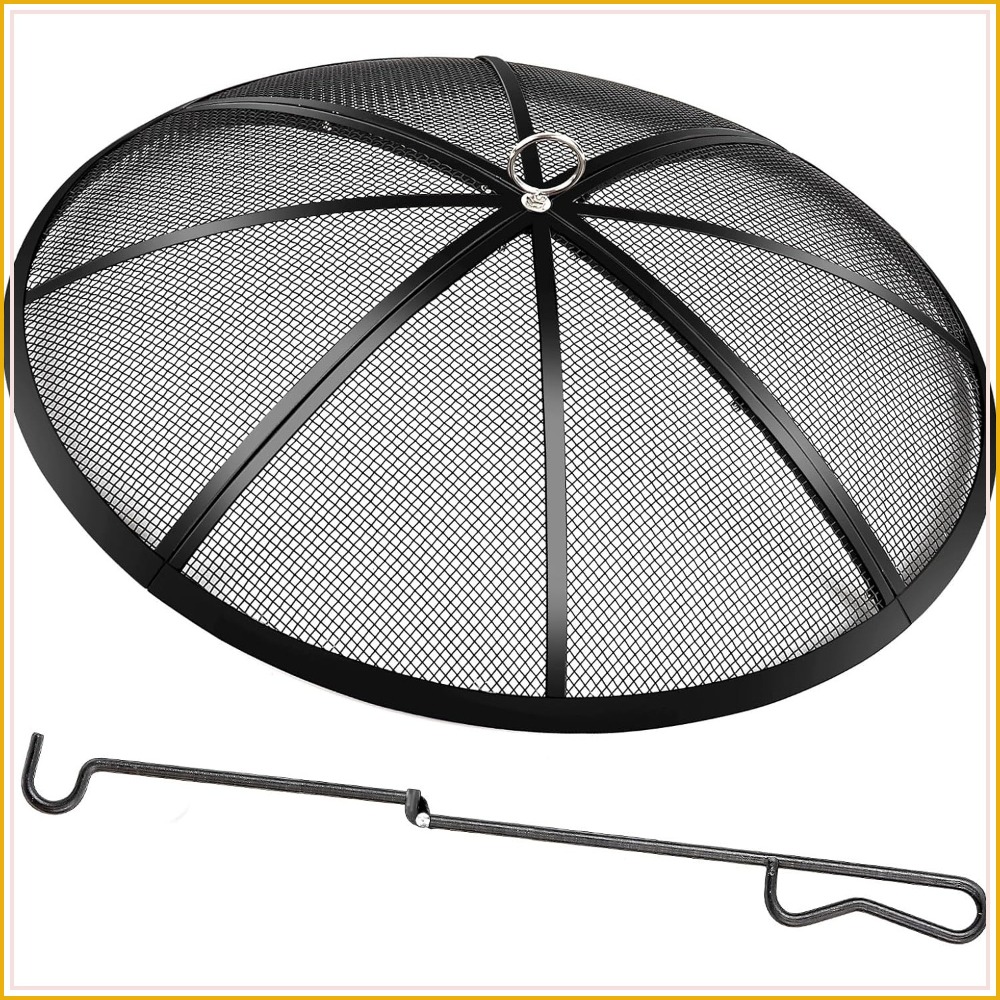 27 Inch Fire Pit Spark Screen  - Outdoor Camping Fire recensione e prezzo