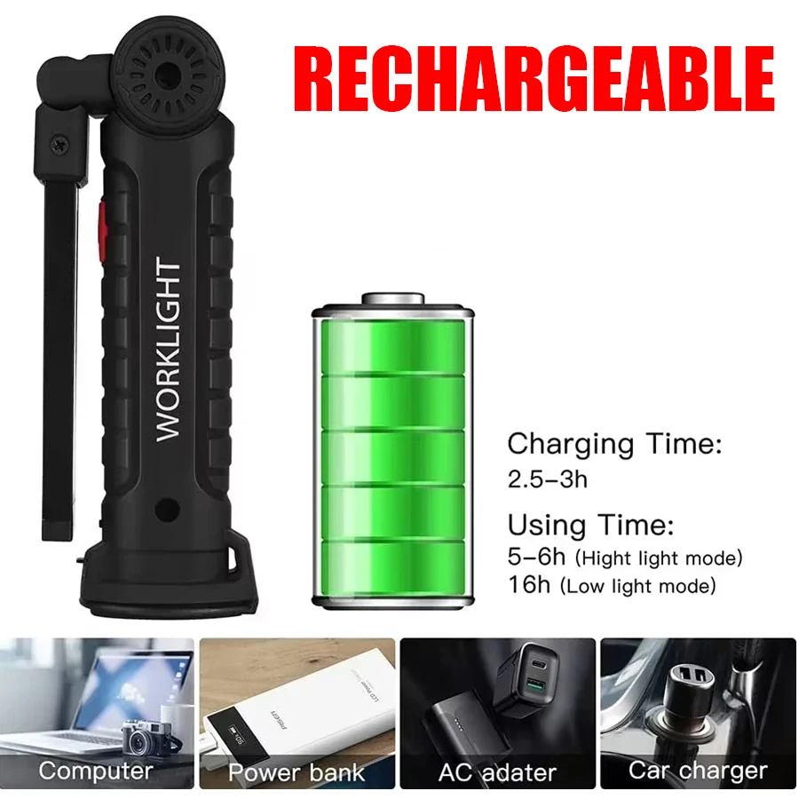 New Portable COB LED Flashligh - Outdoor Camping Glamping recensione e prezzo