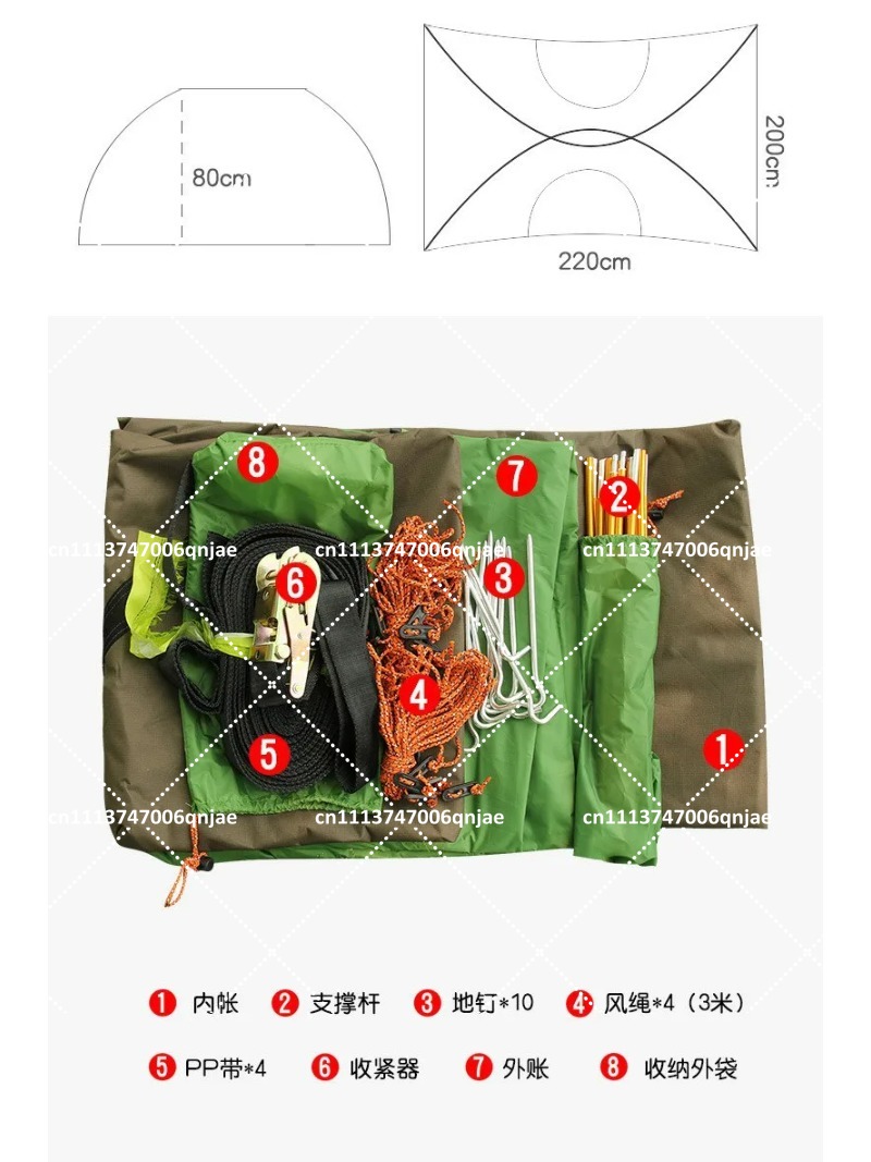 Green Portable Camping Tree Ne - Outdoor Camping Hammock recensione e prezzo