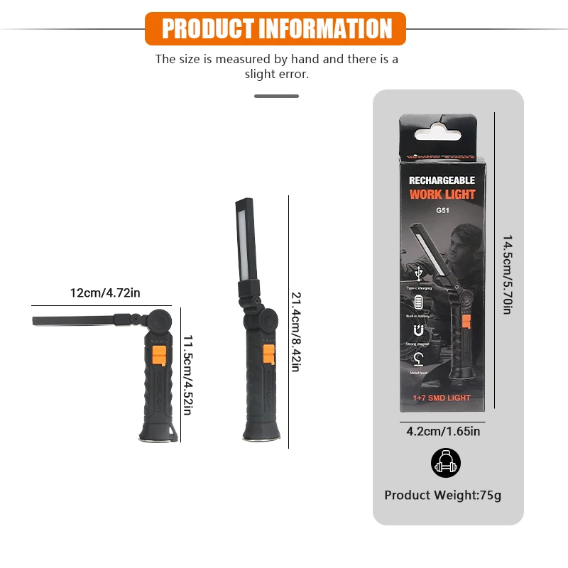 Portable COB LED Flashlight Re - Outdoor Camping Glamping recensione e prezzo