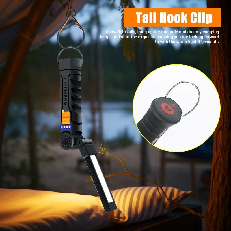 Portable COB LED Flashlight Re - Outdoor Camping Glamping recensione e prezzo
