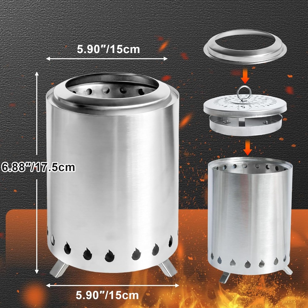 7 Inch Tabletop Fire Pit Outdo - Outdoor Camping Fire recensione e prezzo