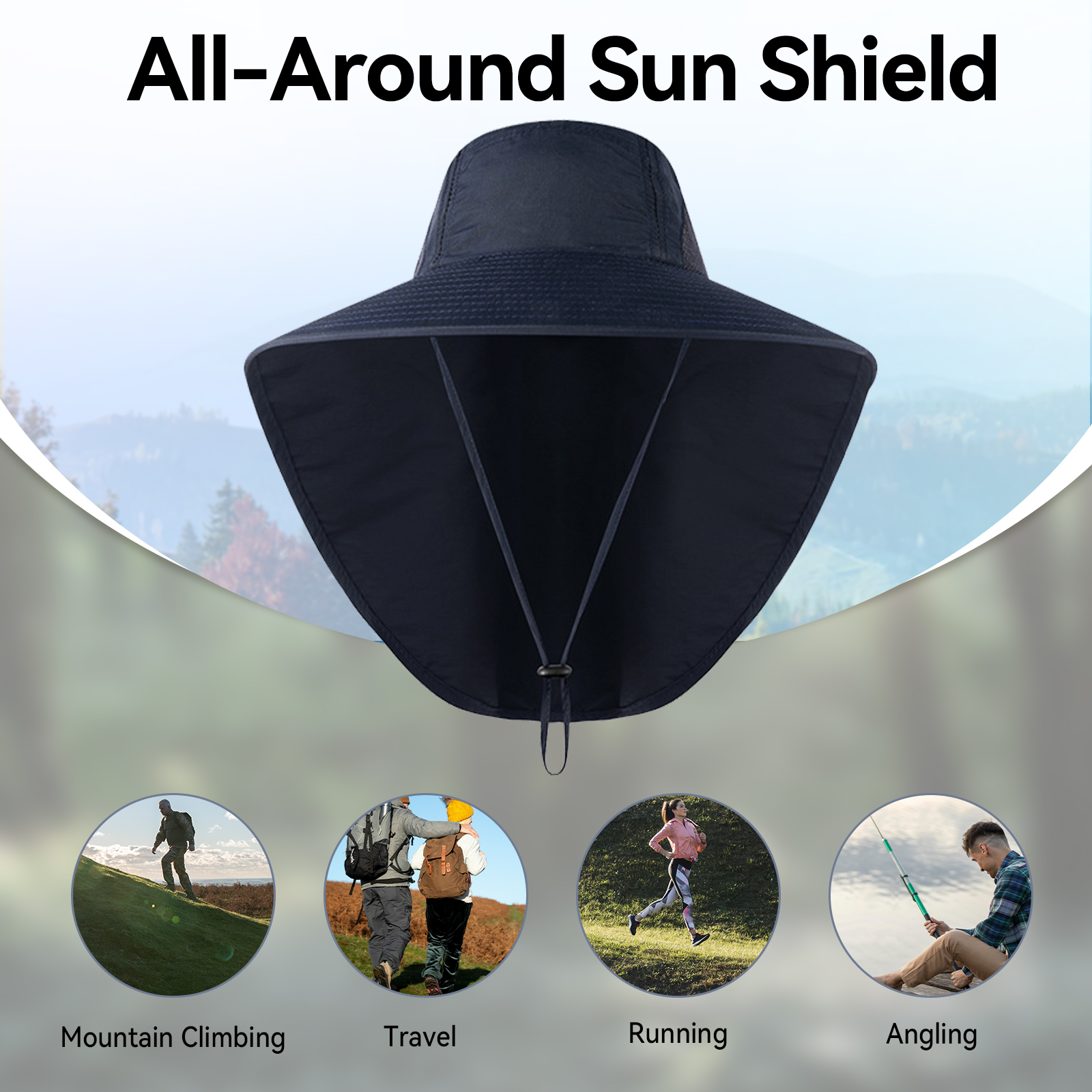 Outdoor UV Protection Sun Hat  - Camping Outdoor Quick Drying Sun Neck Protection Cap Hat recensione e prezzo