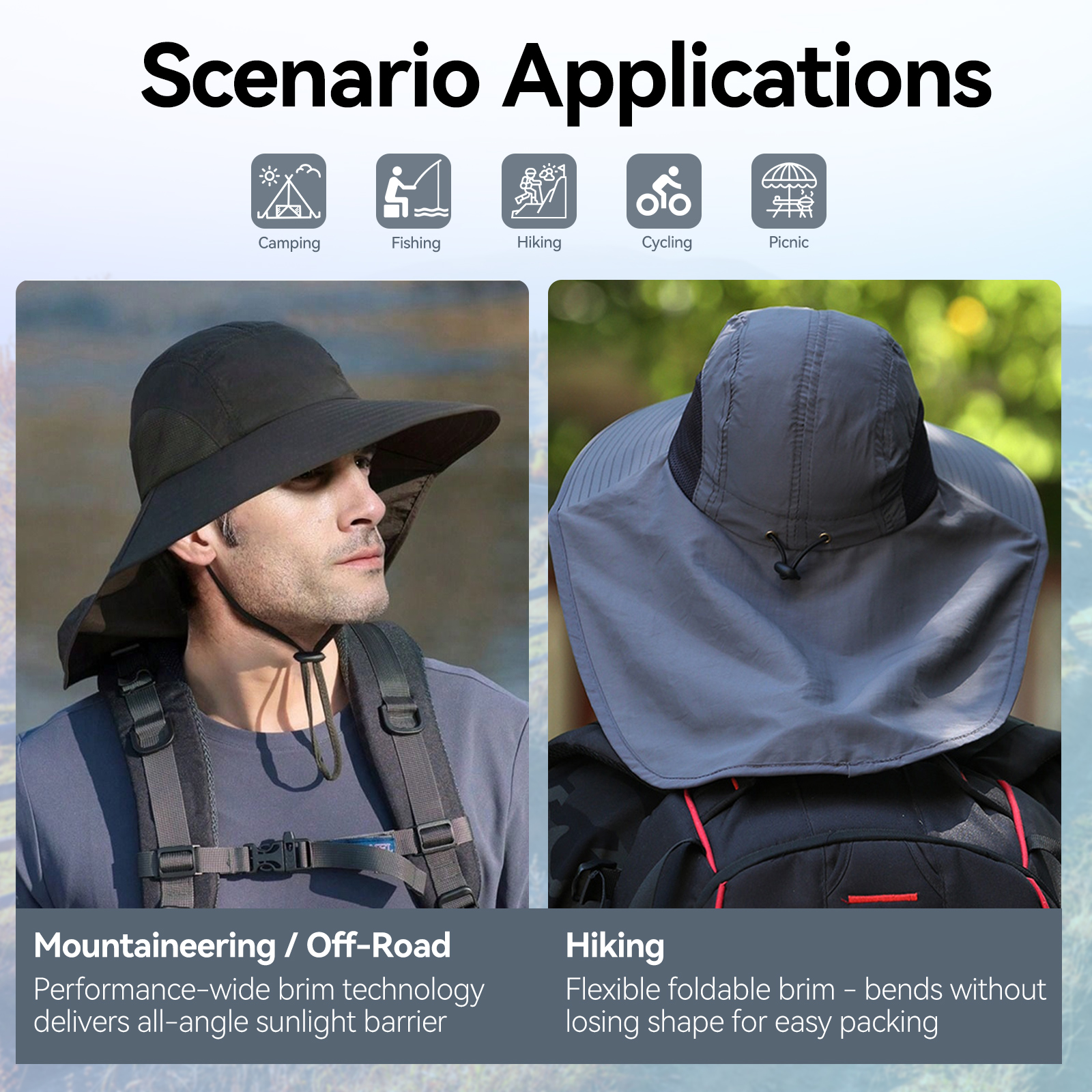 Outdoor UV Protection Sun Hat  - Camping Outdoor Quick Drying Sun Neck Protection Cap Hat recensione e prezzo