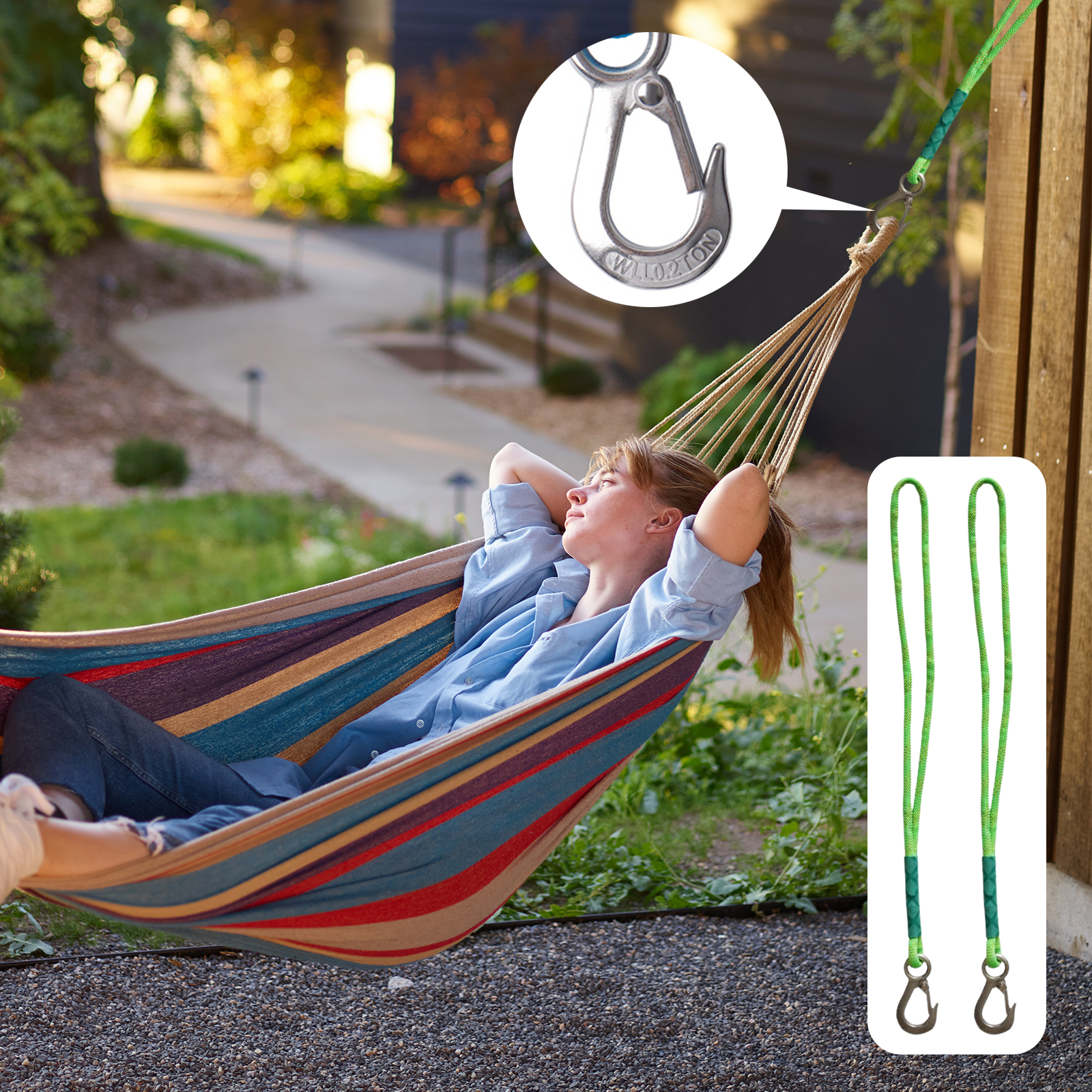 Swing Suspension Strap with He - Outdoor Camping Hammock recensione e prezzo